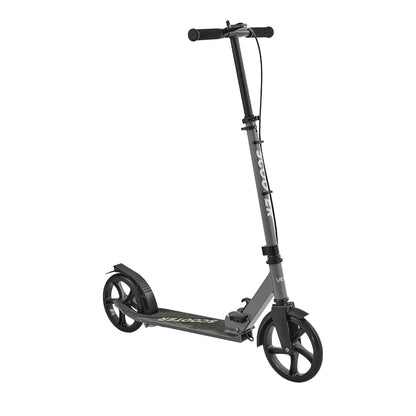 Kick Scooter for Kids Ages 8+, Teens & Adults, 2-Wheel Toddler Scooter with Adjustable Height Handlebar, Wide Anti-Slip Deck, Foldable Lightweight Frame for Boys and Girls up to 99.8 kg, Gray