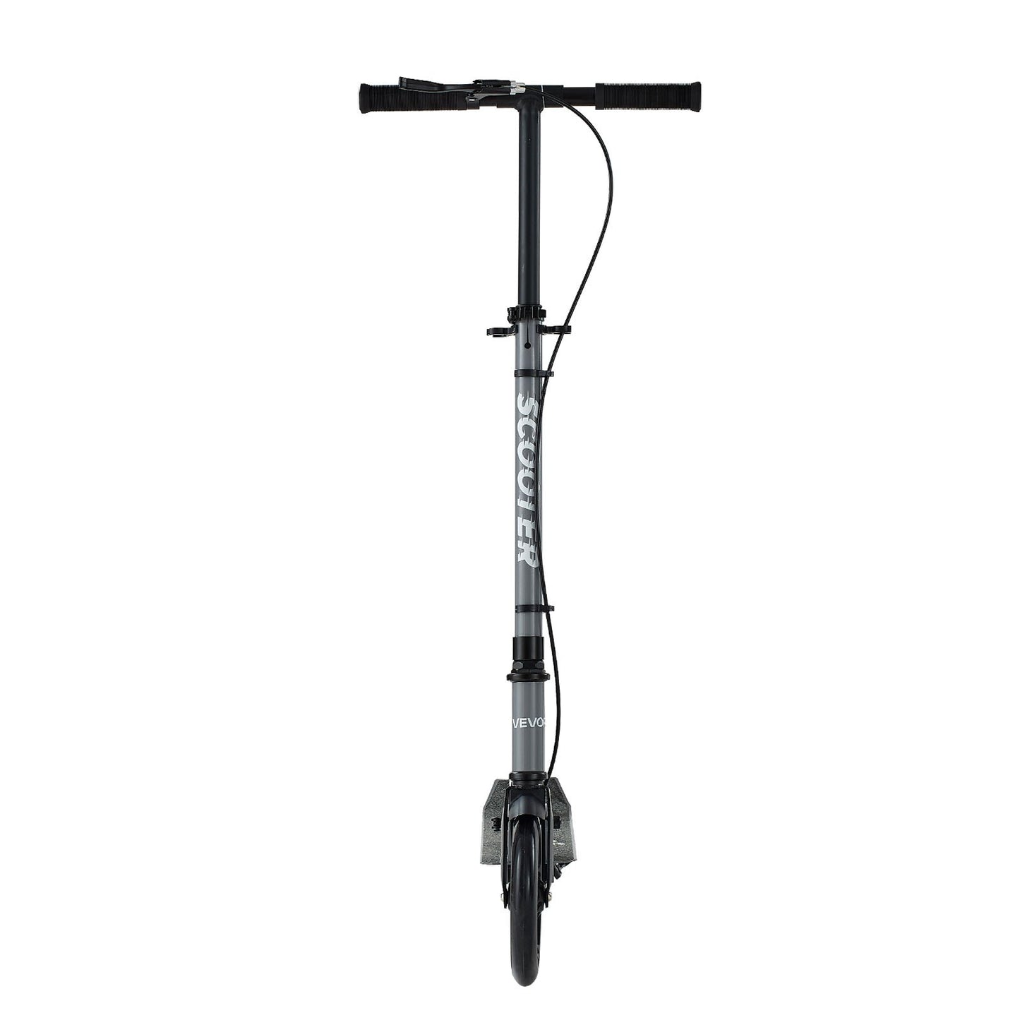 Kick Scooter for Kids Ages 8+, Teens & Adults, 2-Wheel Toddler Scooter with Adjustable Height Handlebar, Wide Anti-Slip Deck, Foldable Lightweight Frame for Boys and Girls up to 99.8 kg, Gray