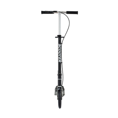 Kick Scooter for Kids Ages 8+, Teens & Adults, 2-Wheel Toddler Scooter with Adjustable Height Handlebar, Wide Anti-Slip Deck, Foldable Lightweight for Boys & Girls up to 99.8 kg, Black + Silver
