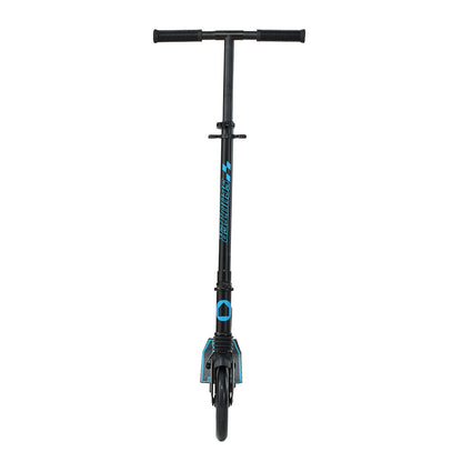 Kick Scooter for Kids Ages 8+, Teens & Adults, 2-Wheel Toddler Scooter with Adjustable Height Handlebar, Wide Anti-Slip Deck, Foldable Lightweight for Boys & Girls up to 99.8 kg, Black + Blue