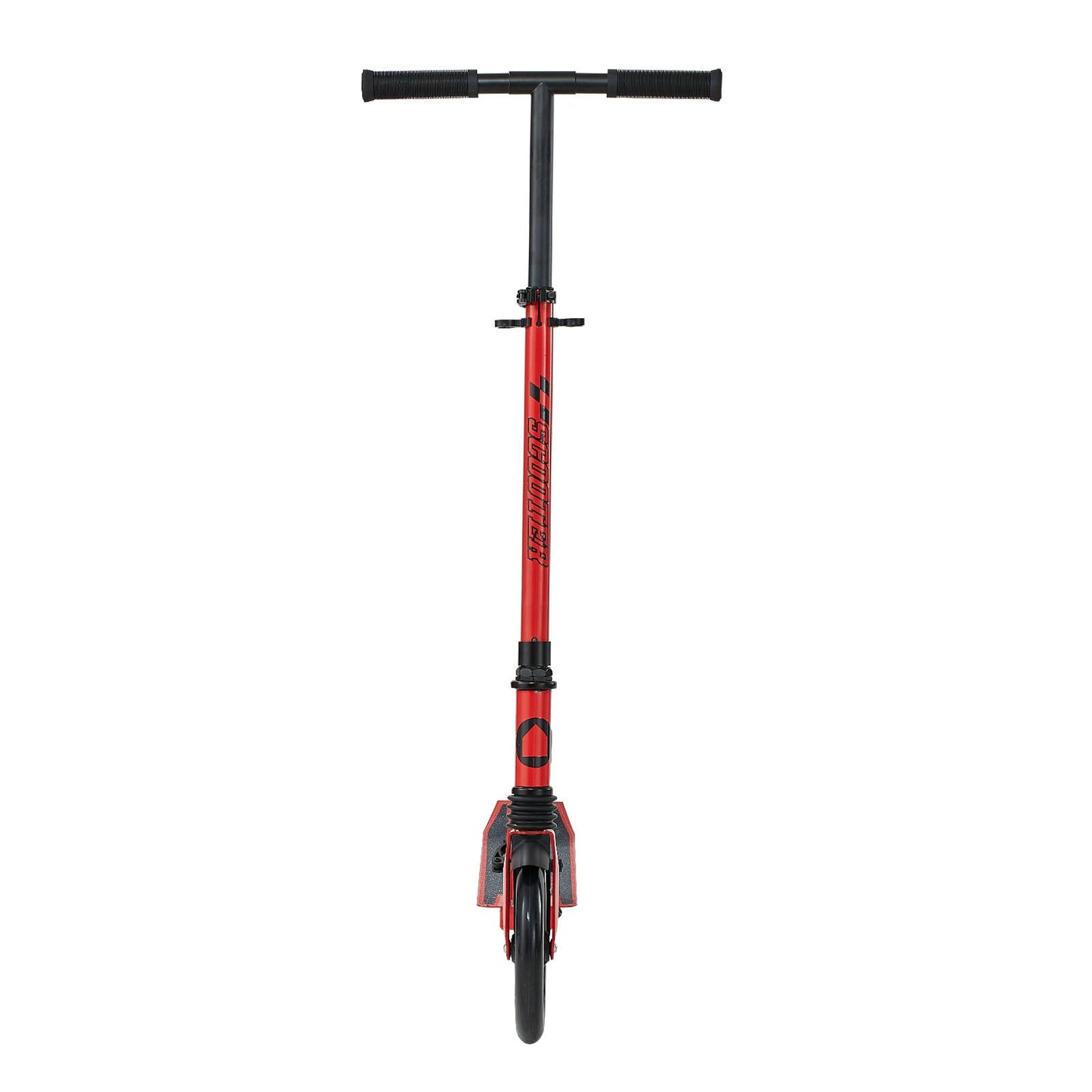 Kick Scooter for Kids Ages 8+, Teens & Adults, 2-Wheel Toddler Scooter with Adjustable Height Handlebar, Wide Anti-Slip Deck, Foldable Lightweight for Boys & Girls up to 99.8 kg, Red + Black