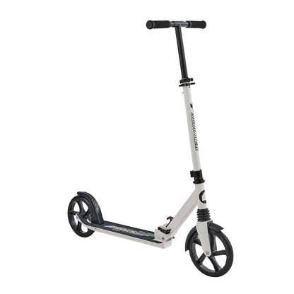 Kick Scooter for Kids Ages 8+, Teens & Adults, 2-Wheel Toddler Scooter with Adjustable Height Handlebar, Wide Anti-Slip Deck, Foldable Lightweight for Boys & Girls up to 99.8 kg, White + Black