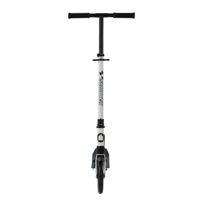 Kick Scooter for Kids Ages 8+, Teens & Adults, 2-Wheel Toddler Scooter with Adjustable Height Handlebar, Wide Anti-Slip Deck, Foldable Lightweight for Boys & Girls up to 99.8 kg, White + Black