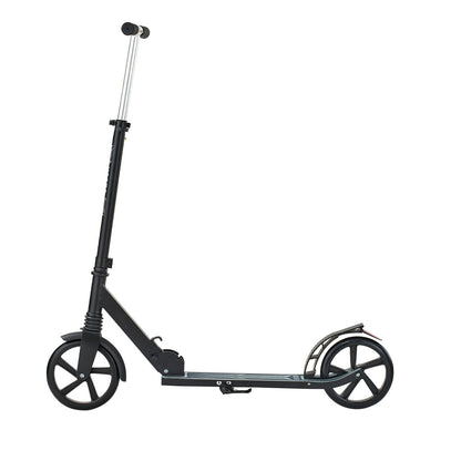Kick Scooter for Kids Ages 8+, Teens & Adults, 2-Wheel Toddler Scooter with Adjustable Height Handlebar, Wide Anti-Slip Deck, Foldable Lightweight Frame for Boys & Girls up to 99.8 kg, Black