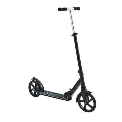 Kick Scooter for Kids Ages 8+, Teens & Adults, 2-Wheel Toddler Scooter with Adjustable Height Handlebar, Wide Anti-Slip Deck, Foldable Lightweight Frame for Boys & Girls up to 99.8 kg, Black