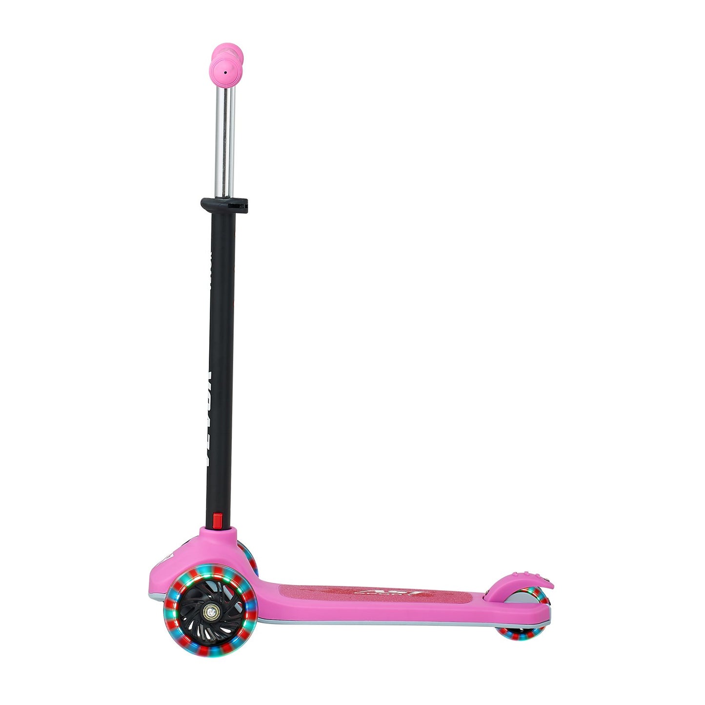 Kick Scooter for Kids Ages 3+, 3-Wheel Toddler Scooter with Light-Up Wheels, Adjustable Height Handlebar, Wide Anti-Slip Deck, Lightweight Aluminum Frame for Boys and Girls up to 74.8 kg, Pink