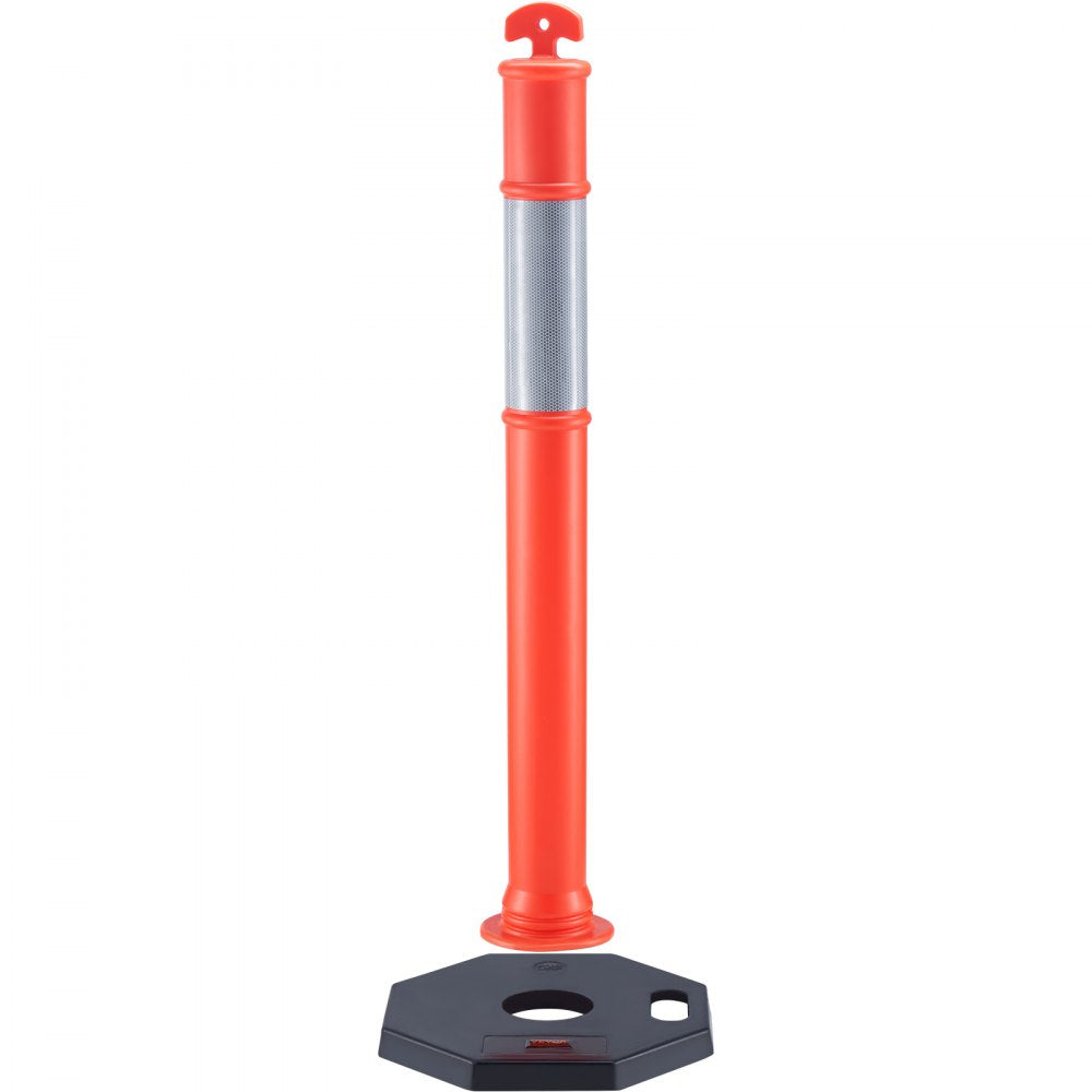 2 PCs Traffic Delineator Post Cones with Base for Traffic Control Warning