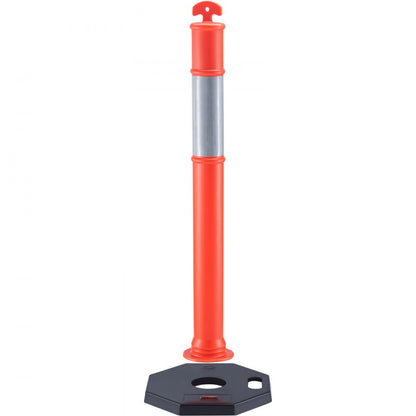 2 PCs Traffic Delineator Post Cones with Base for Traffic Control Warning