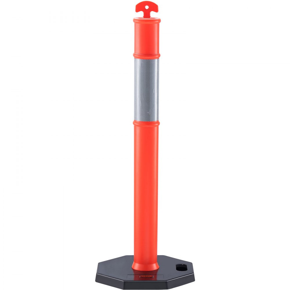 2 PCs Traffic Delineator Post Cones with Base for Traffic Control Warning