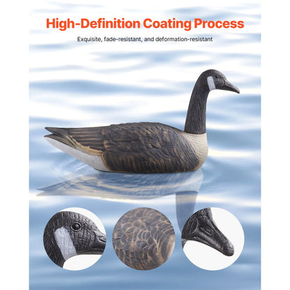 VEVOR Canada Goose Decoy Outdoor Goose Floater with Ultra Realistic Paint 6-Pack