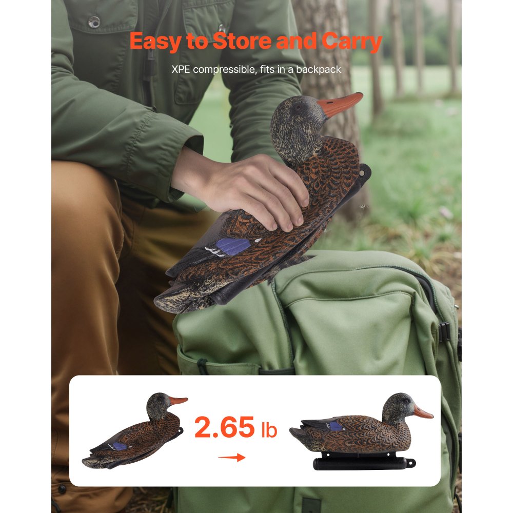 VEVOR Duck Decoy Outdoor Teal Decoys Realistic Plastic Floating Duck for Hunting