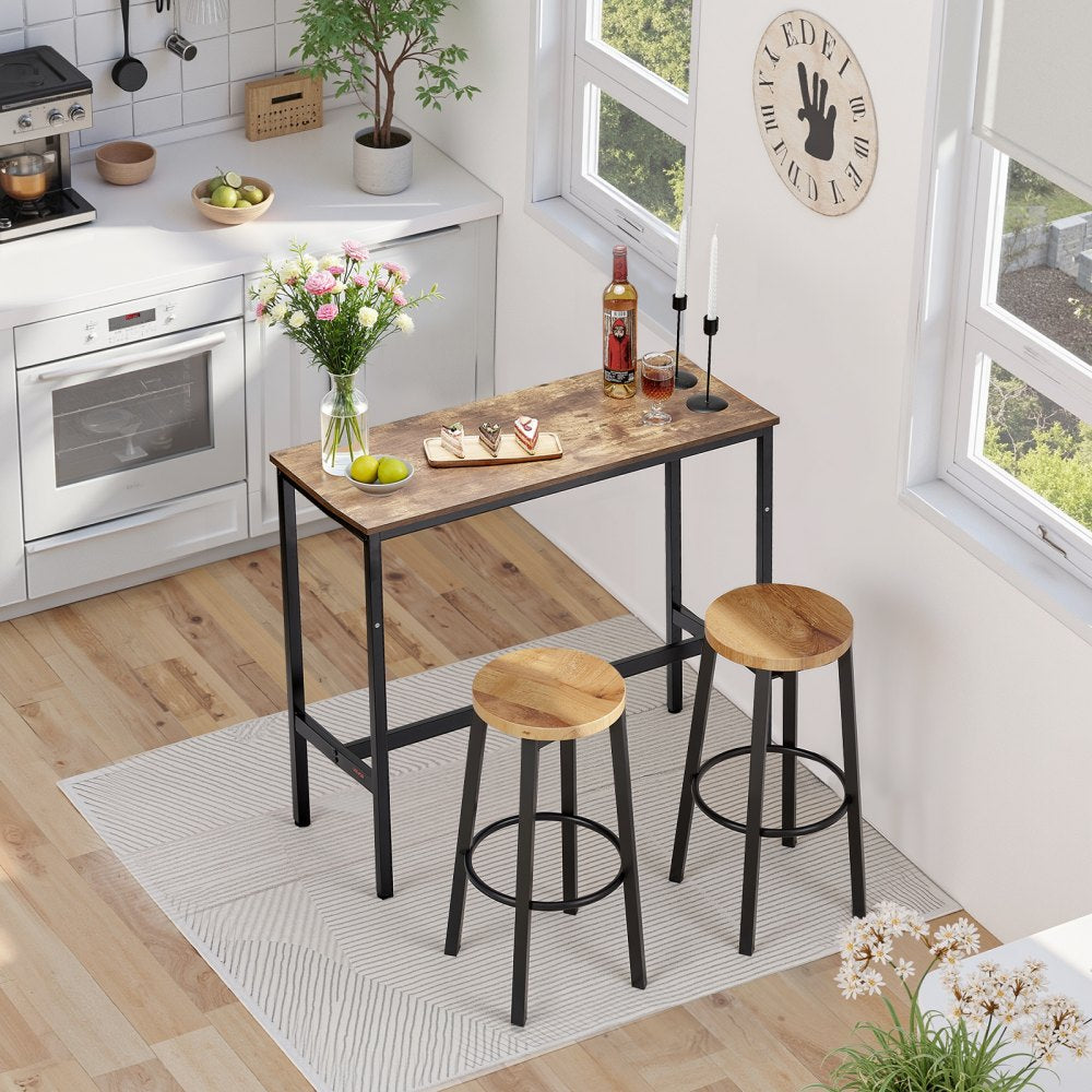 Bar Table Height Pub Table Cocktail Counter Kitchen Dining 39x16x35.5 in
