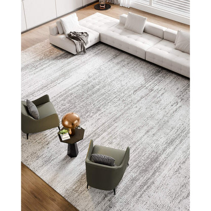 VEVOR Large Area Rug 3048 x 4267.2 mm Anti-Skid Indoor Floor Mat Modern Gray