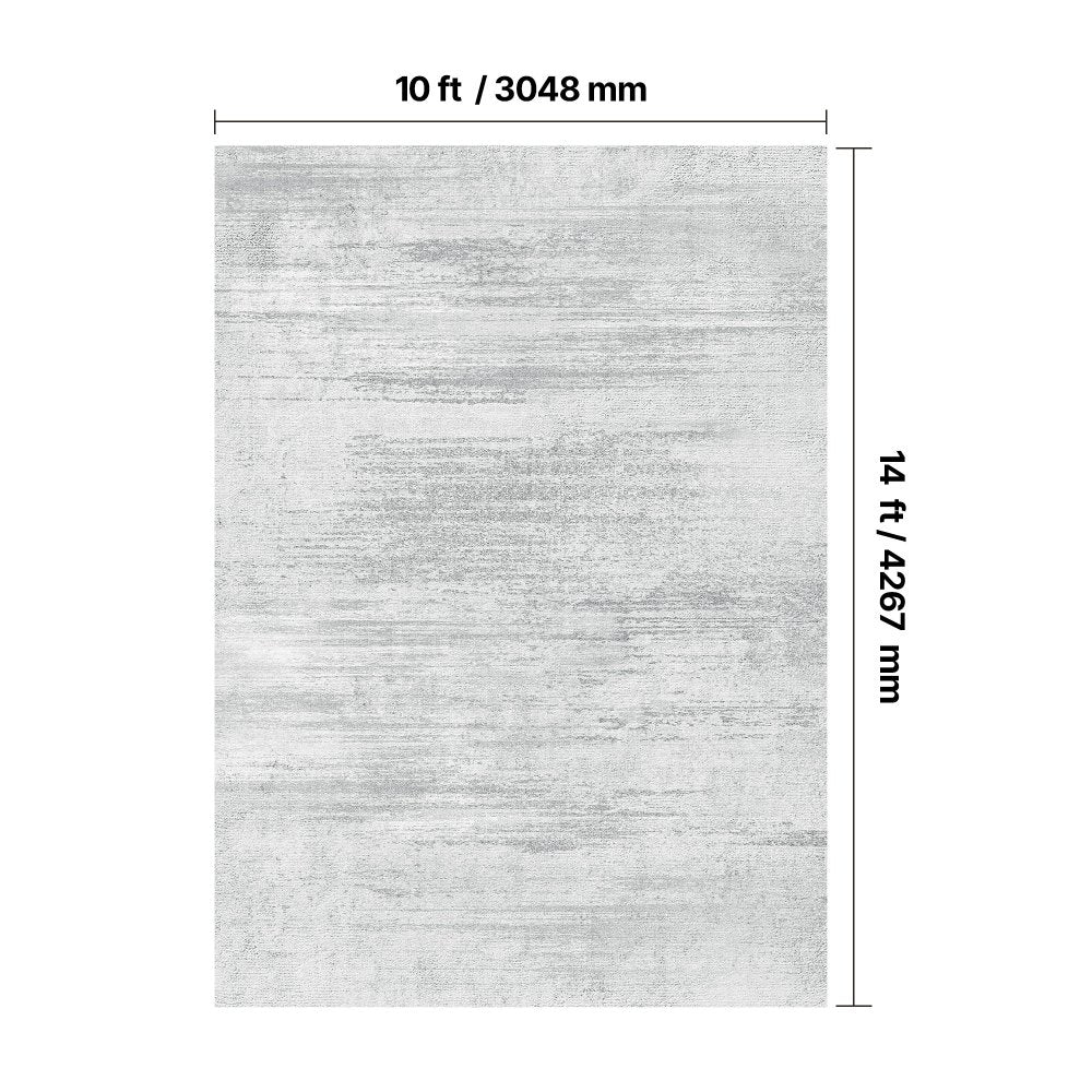 VEVOR Large Area Rug 3048 x 4267.2 mm Anti-Skid Indoor Floor Mat Modern Gray