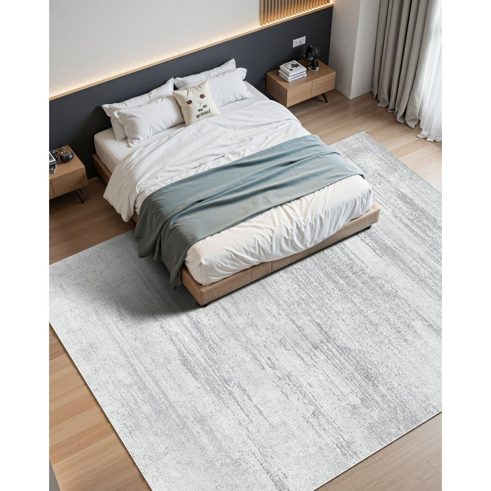 VEVOR Large Area Rug 3048 x 4267.2 mm Anti-Skid Indoor Floor Mat Modern Gray