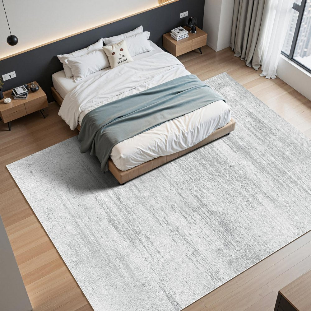 VEVOR Large Area Rug 3048 x 4267.2 mm Anti-Skid Indoor Floor Mat Modern Gray