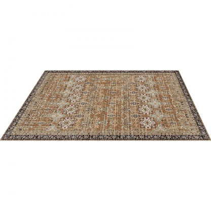 VEVOR Large Area Rug 2286 x 2896 mm Anti-Skid Floor Mat Vintage Brown Green