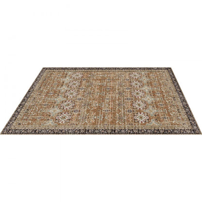 VEVOR Large Area Rug 2286 x 2896 mm Anti-Skid Floor Mat Vintage Brown Green
