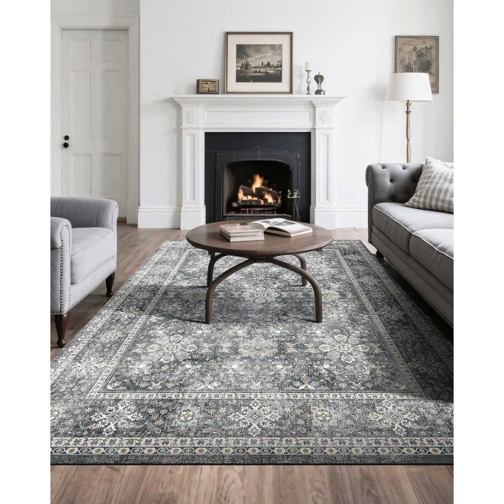 VEVOR Large Area Rug 2438.4x3048 mm Anti-Skid Indoor Floor Mat Vintage Gray