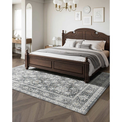 VEVOR Large Area Rug 2438.4x3048 mm Anti-Skid Indoor Floor Mat Vintage Gray