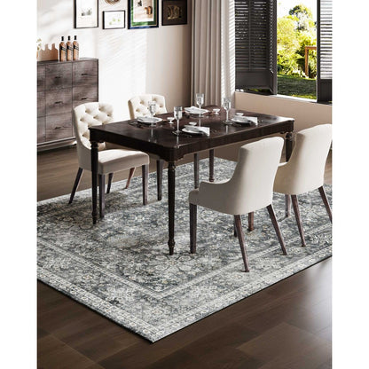 VEVOR Large Area Rug 2438.4x3048 mm Anti-Skid Indoor Floor Mat Vintage Gray