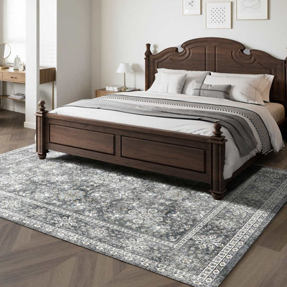 VEVOR Large Area Rug 2438.4x3048 mm Anti-Skid Indoor Floor Mat Vintage Gray