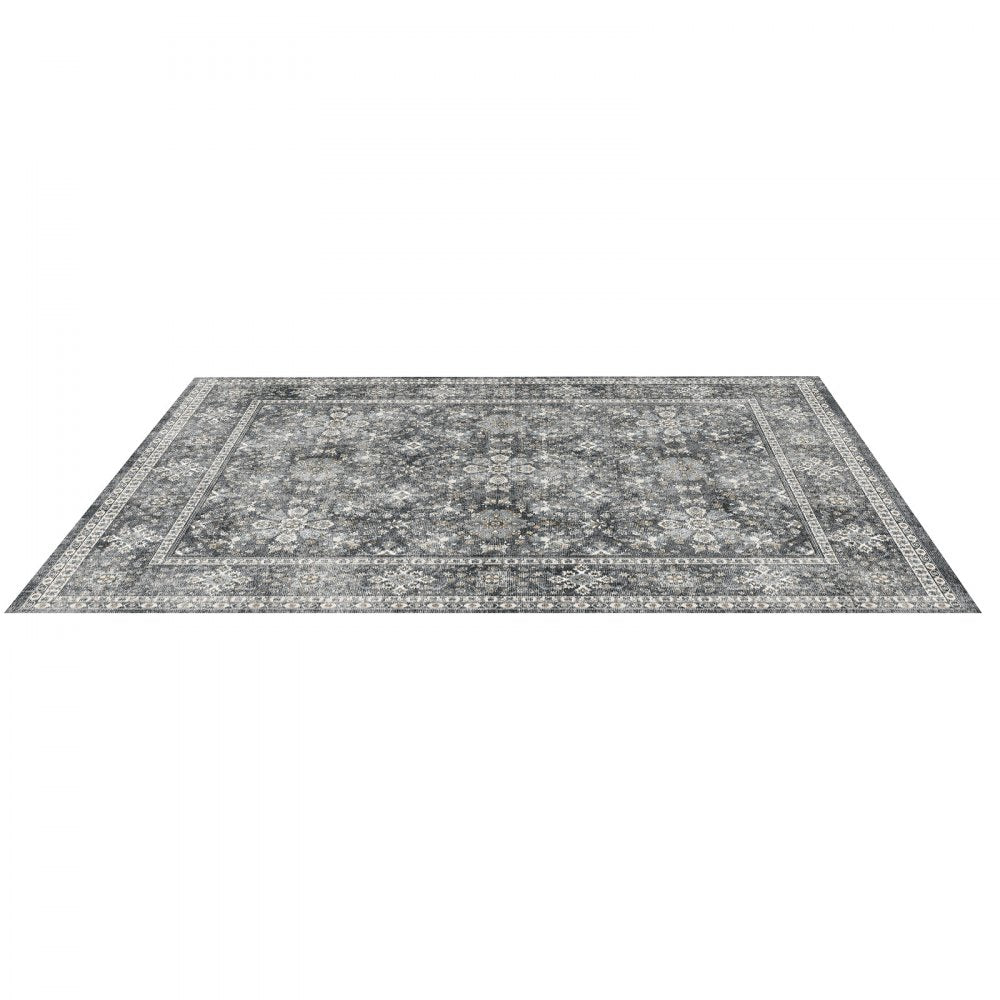 VEVOR Large Area Rug 2438.4x3048 mm Anti-Skid Indoor Floor Mat Vintage Gray