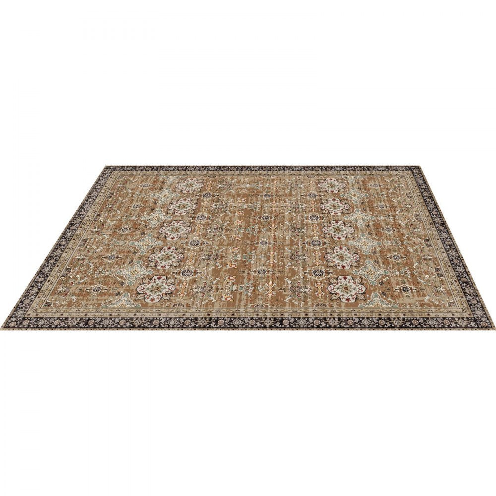VEVOR Large Area Rug 2438.4 x 3048 mm Anti-Skid Floor Mat Vintage Brown Green