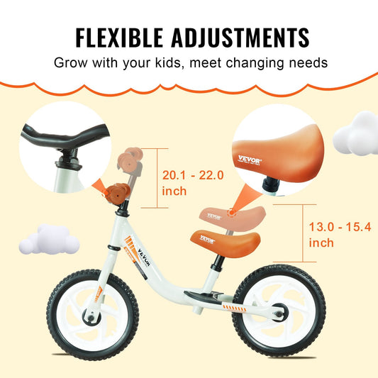 Toddler Balance Bike, Lightweight Aluminum, Adjustable for Ages 1-5, 25 Kg Limit