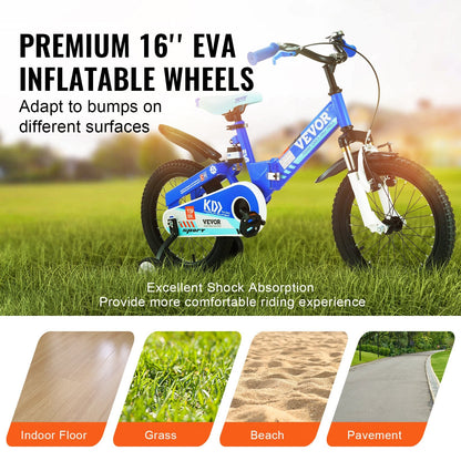 Folding Toddler Balance Bike, Steel Frame, Adjustable, for 5-8 Year Olds, 45kg