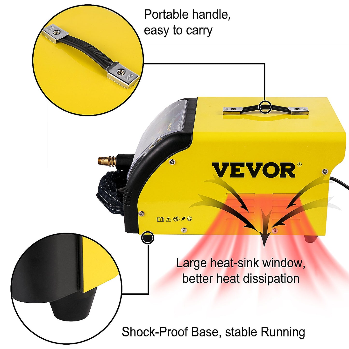 VEVOR Stud Welding Machine Weld Dent Puller 6000A Spot Welder Car Body Repair