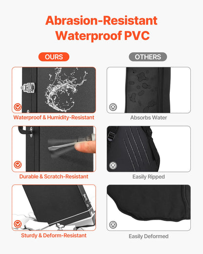 VEVOR Bass Guitar Hard Case 1220 mm Waterproof With Lock And Key for Bass Guitar