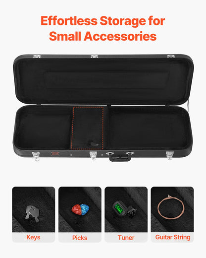 VEVOR Bass Guitar Hard Case 1220 mm Waterproof With Lock And Key for Bass Guitar