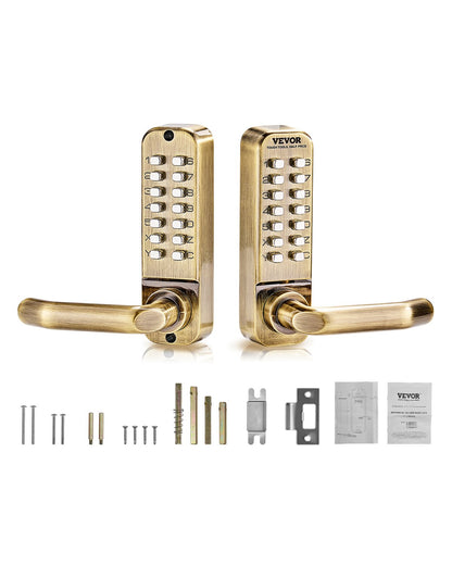 VEVOR Mechanical Keyless Entry Door Lock 14 Key Mechanical Door Lock Waterproof