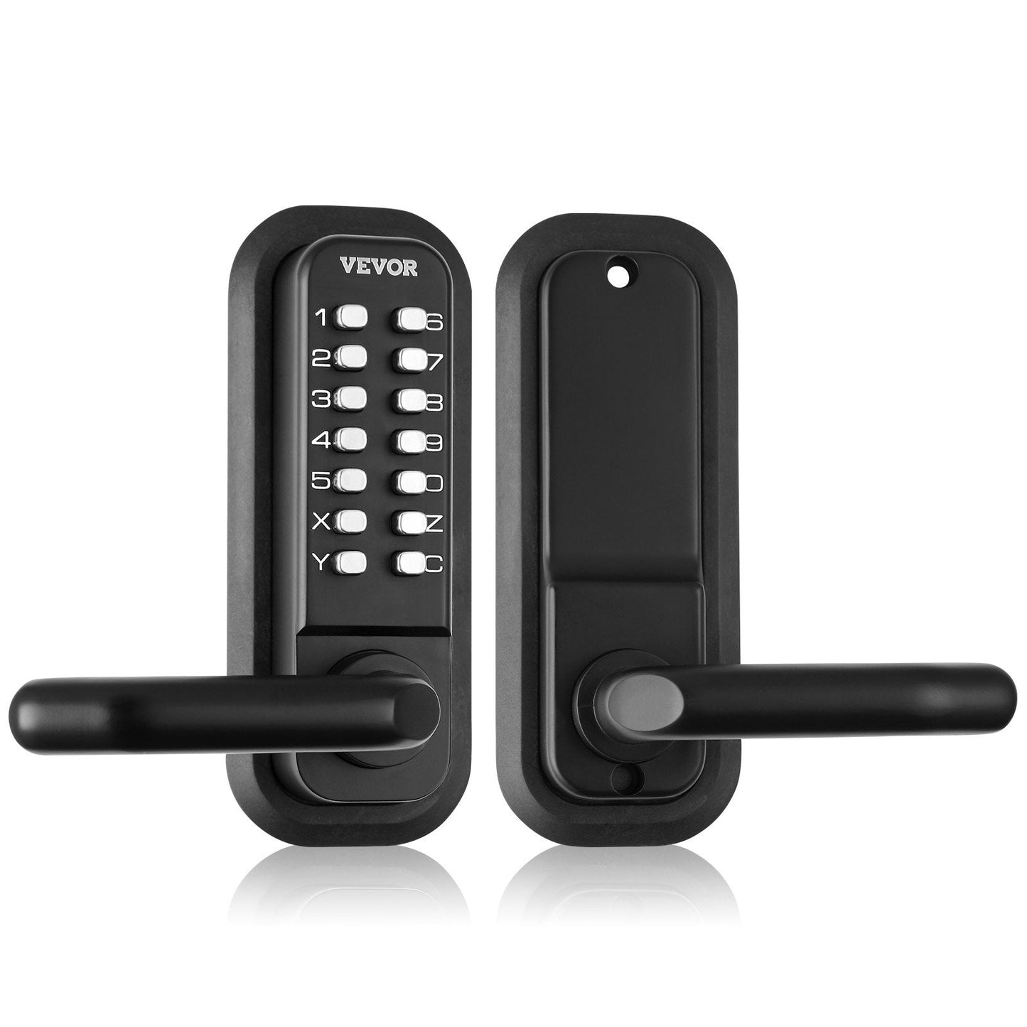 Mechanical Keyless Door Lock with 14-Digit Keypad and Handle, Easy Install
