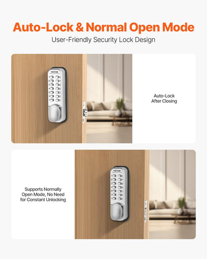 VEVOR Mechanical Keyless Entry Door Lock 14 Key Mechanical Keypad Door Knob Home