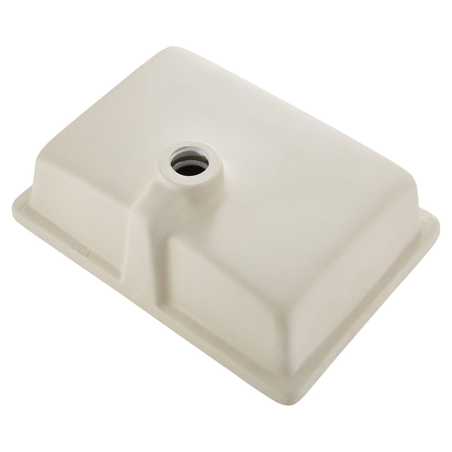 Undermount Bathroom Sink, 470 x 335 mm Rectangular White Ceramic Vessel Sink with Overflow Hole, Under Counter Drop in Modern Lavatory Vanity Bath Wash Bowl Basin, Rectangle for Small Space