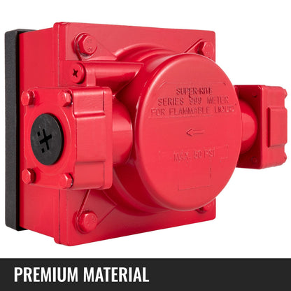Mechanical Fuel Flow Meter, 40 GPM, 4-Digit Display, 1m Diameter, Multi-Fuel Use