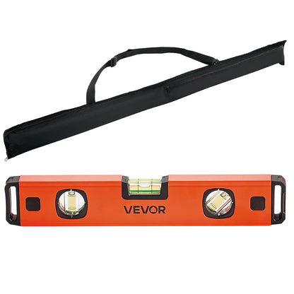 Torpedo Level, 4-Piece (120/300/600/1000 mm), Magnetic Leveler Tool Set Aluminum Alloy, with Clear 3 Green Vials, Hanging Hole, Box Beam Multi-angle Measurement for Construction Home Renovation