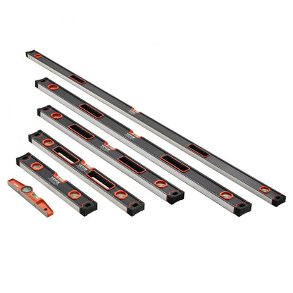 VEVOR 6 PCS Magnetic Torpedo Level 200/120/80/60/40/25 cm with Bubble Vials