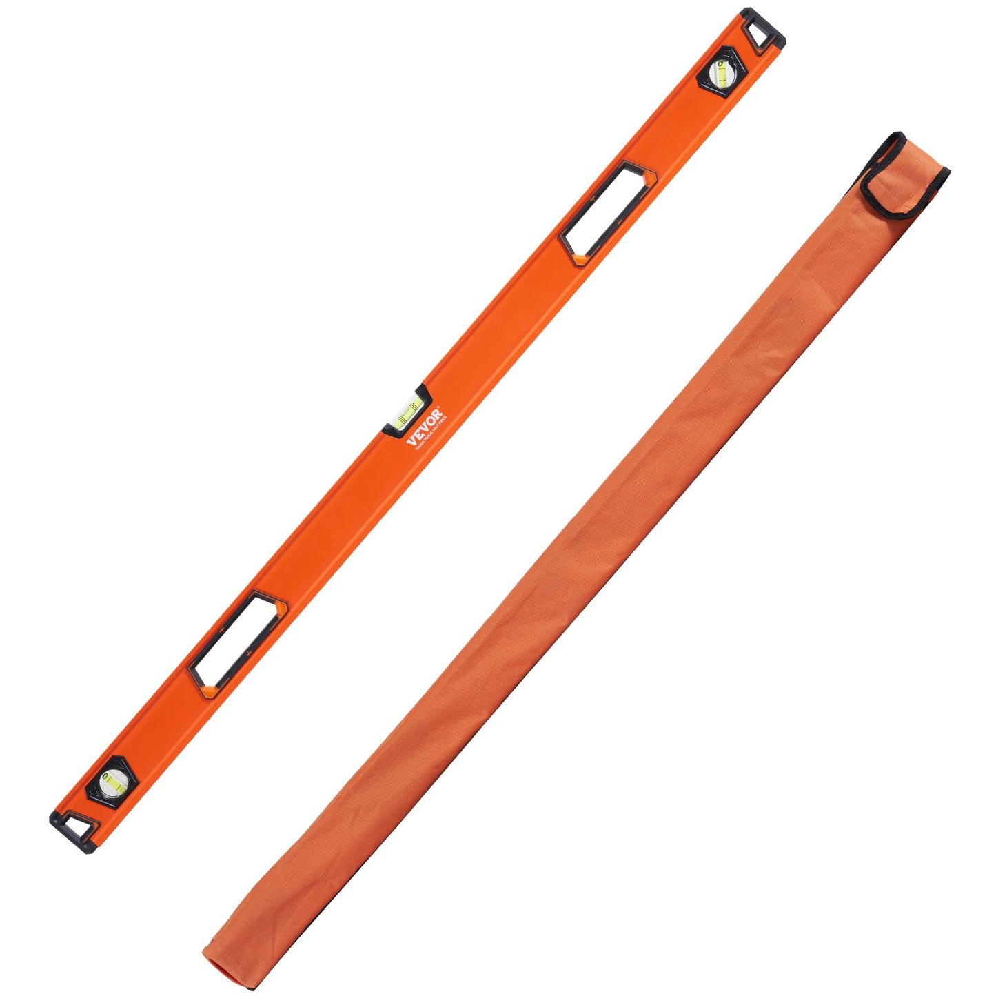 VEVOR Magnetic Torpedo Level, 48 in, Mechanical Bubble Vials Ruler for 45/90/180