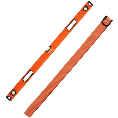 VEVOR Magnetic Torpedo Level, 48 in, Mechanical Bubble Vials Ruler for 45/90/180