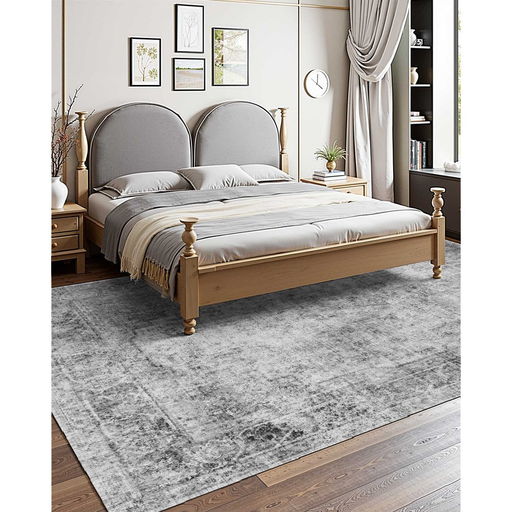 VEVOR Large Area Rug 2743.2 x 3658 mm Anti-Skid Indoor Floor Mat Bohemian Gray