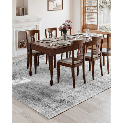 VEVOR Large Area Rug 2743.2 x 3658 mm Anti-Skid Indoor Floor Mat Bohemian Gray