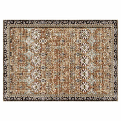 VEVOR Large Area Rug 2743.2 x 3658 mm Anti-Skid Floor Mat Vintage Brown Green