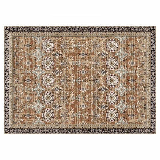 VEVOR Large Area Rug 2743.2 x 3658 mm Anti-Skid Floor Mat Vintage Brown Green