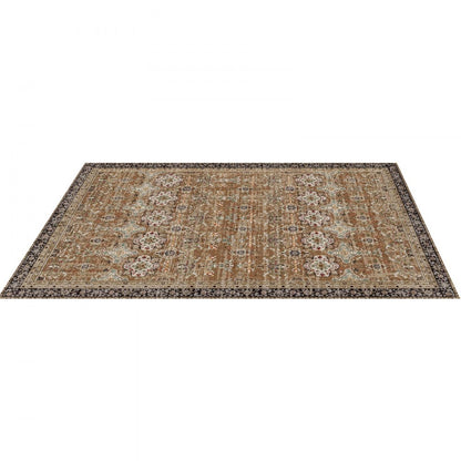 VEVOR Large Area Rug 2743.2 x 3658 mm Anti-Skid Floor Mat Vintage Brown Green
