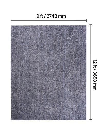 Indoor Plush Area Rugs, 2.74 x 3.66 m Plush Carpet, Area Rugs Furry with Long Plushs Pile, Thick & Durable High-Pile Rug for High-Traffic Areas, Non-Shedding & Non-Slip Backing, Blue-Gray