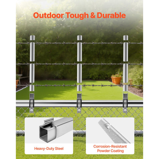10 Packs 375 mm Barbed Wire Arm Extender for 32-38 mm Chain Link Fence