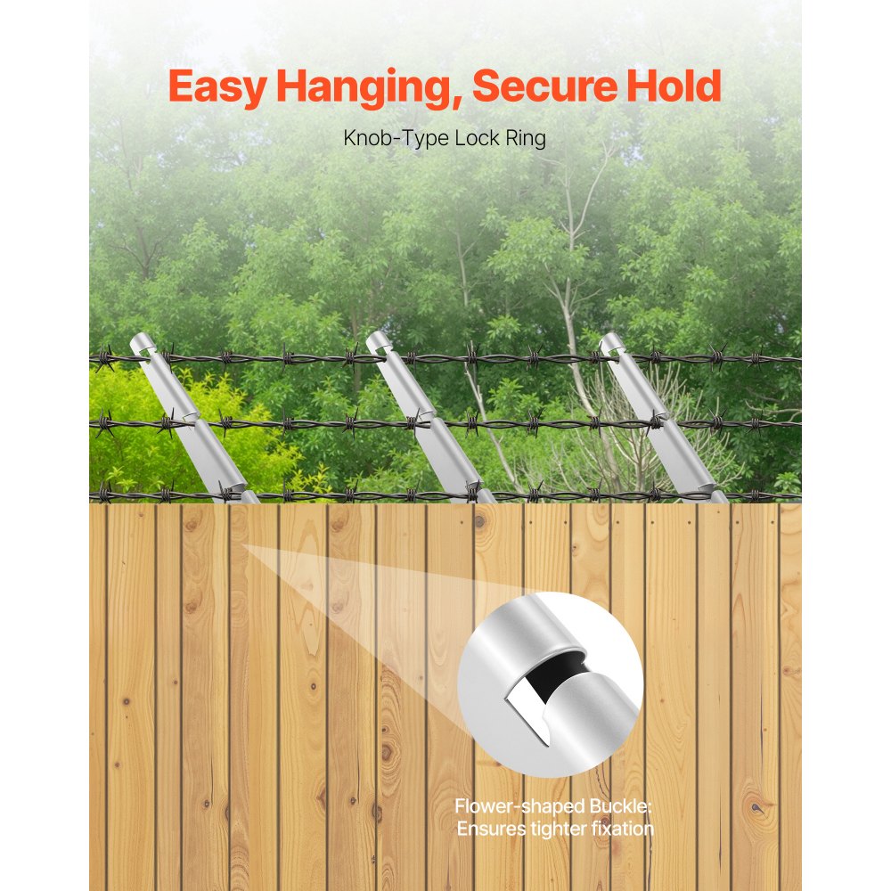 Barbed Wire Arm 10Pack 310mm Fence Post Height Extender Surface Mounted